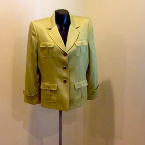Tahari Woman’s size 18 Jacket / Blazer Lemon Lime